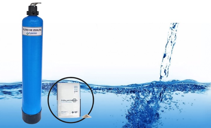Filtro de zeolita para tratar agua turbia