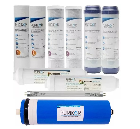 kit de repuesto 12 meses para purificador 600 GPD