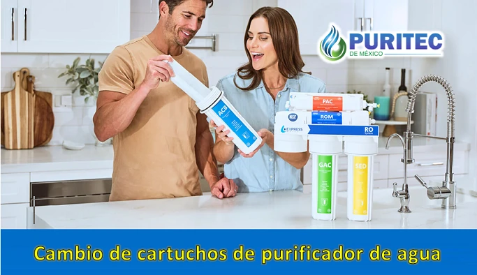reemplazo el filtros de purificador de agua