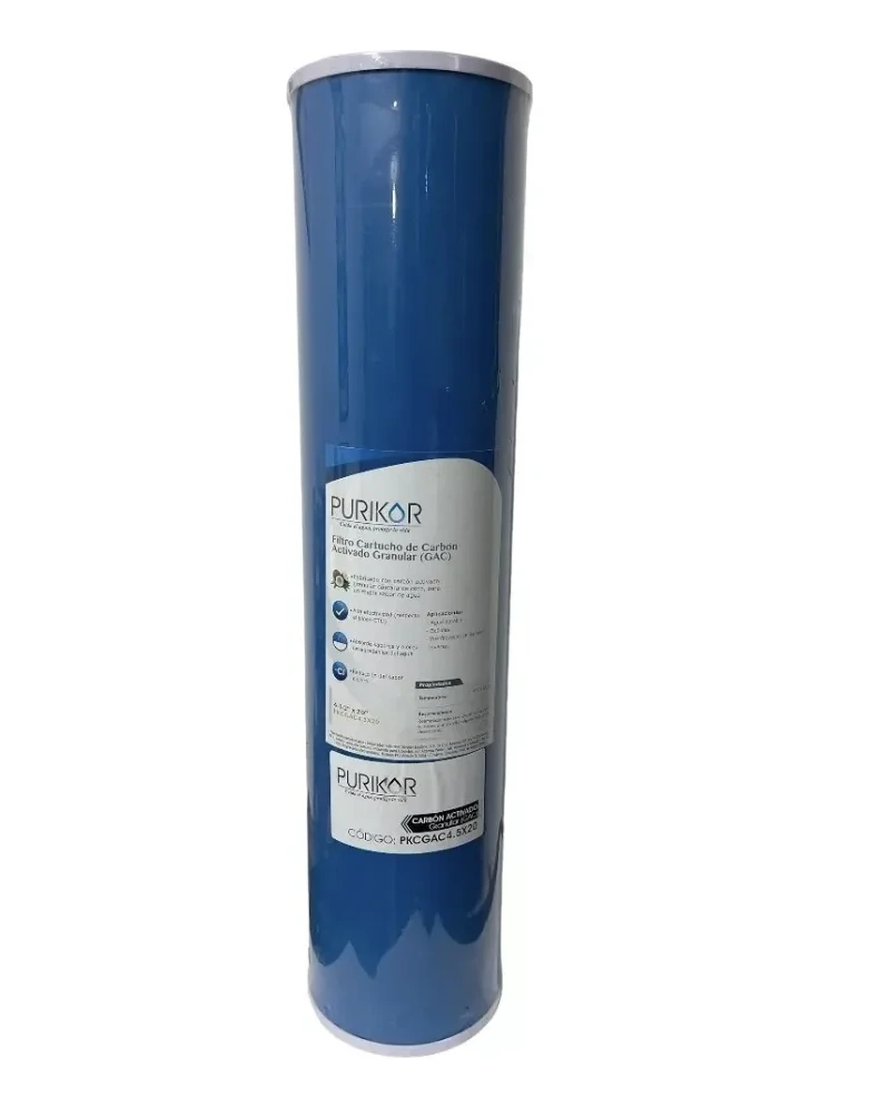 Filtro cartucho de carbón activado granular 4.5 x 20
