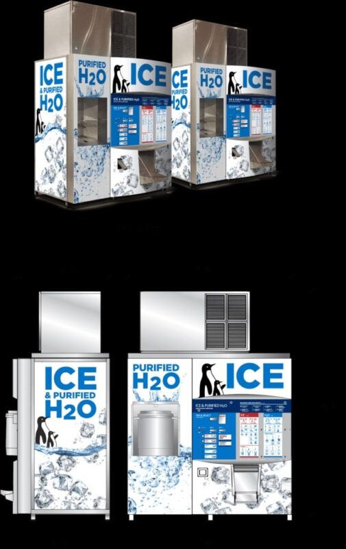 máquina vending de hielo