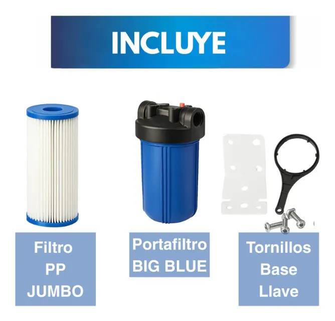 filtro para sedimentos big blue con filtro plisado purikor